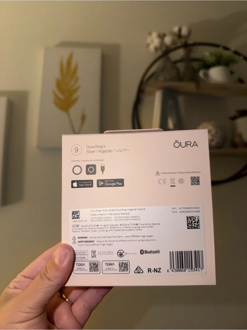 Oura Ring 4 Smart Ring - Silver Finish